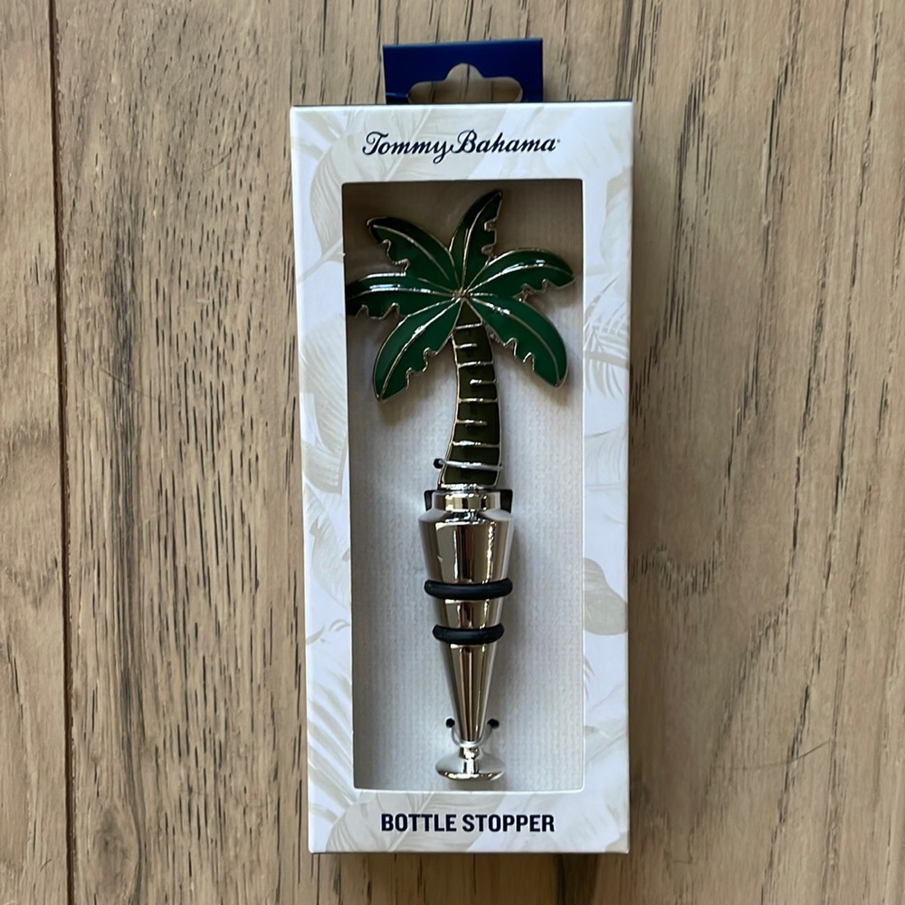 NWT Tommy Bahama Palm Tree Wine Bottle Stopper